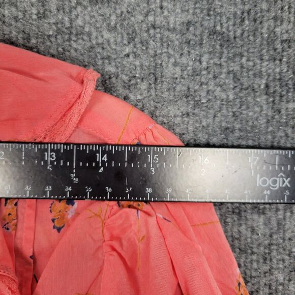 SUNDANCE Pink Floral Ruffle Fairy Lightweight 3/4 Sleeve Feminine Top SIZE SMALL - Picture 9 of 11